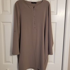 quarter zip long sleeve dress
